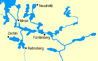 Karte Kleinmecklenburger Seenplatte
